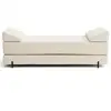 Image de Brescia - banquette 3 places convertible en tissu velours relief - best mobilier - beige BRESCIA
