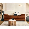 Image de Brescia - Banquette 3 Places Convertible En Tissu Velours Relief - Terracotta