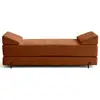 Image de Brescia - banquette 3 places convertible en tissu velours relief - best mobilier - terracotta BRESCIA