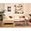 Image de Zaria - Canapé D'angle Gauche 5 Places Convertible Avec Coffre Et Têtières En Simili - Beige