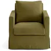 Image de Serena - housse en velours texturé pour fauteuil - lisa design - vert olive SERENA
