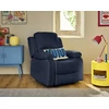 Image de Armand - Fauteuil Relax Électrique En Velours Côtelé - Bleu Marine