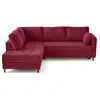 Image de Anna - canapé d'angle gauche 5 places convertible en velours texturé - lisa design - prune ANNA