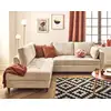 Image de Anna - Canapé D'angle Gauche 5 Places Convertible En Velours Texturé - Beige