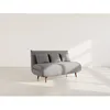 Image de Lumi - Banquette convertible clic-clac 2 places en velours côtelé - Gris