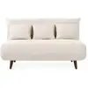 Image de Lumi - banquette convertible clic-clac 2 places en velours côtelé - best mobilier - beige LUMI