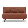 Image de Lumi - banquette convertible clic-clac 2 places en velours côtelé - best mobilier - terracotta LUMI