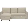 Image de Meiya - canapé d'angle réversible 4 places convertible avec coffre en tissu - best mobilier - beige MEIYA