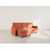 Image de Meiya - Canapé D'angle Réversible 4 Places Convertible Avec Coffre En Tissu - Terracotta
