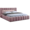 Image de Cleo - Lit Coffre Avec Led - 160x200 Cm - Sommier Inclus - En Velours - Rose
