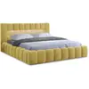 Image de Cleo - Lit Coffre Avec Led - 180x200 Cm - Sommier Inclus - En Velours - Jaune