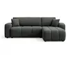 Image de Nicole - canapé d'angle réversible 4 places convertible avec coffre en tissu - best mobilier - gris NICOLE