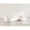 Image de Nicole - Canapé D'angle Réversible 4 Places Convertible Avec Coffre En Tissu - Beige