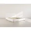 Image de Hugo - lit coffre - 160x200 cm - en tissu bouclette - Beige