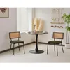 Image de Luciano - lot de 2 chaises cannage - en tissu bouclette - Vert Kaki