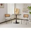 Image de Luciano - lot de 2 chaises cannage - en tissu bouclette - Beige