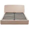 Image de Juliette - lit coffre - 160x200 cm - en tissu bouclette - best mobilier - beige JULIETTE
