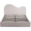 Image de Lucas - lit coffre - 160x200 cm - en velours texturé - best mobilier - beige LUCAS