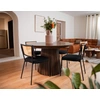 Image de Luciano - Lot De 2 Chaises Cannage - En Tissu Bouclette - Noir