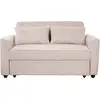Image de Ernest - canapé droit 2 places convertible en velours côtelé - best mobilier - beige ERNEST