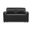 Image de Ernest - canapé droit 2 places convertible en velours côtelé - best mobilier - gris ERNEST