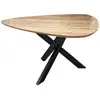 Image de Makana - table à manger - bois massif d'acacia et métal - 6 personnes - lisa design - bois et noir MAKANA