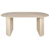 Image de Maeva - table à manger - bois effet travertin - 6 personnes - Beige
