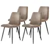 Image de Iris - lot de 4 chaises - en velours côtelé et velours - lisa design - latte IRIS