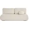 Image de Bowie - canapé 3 places convertible coffre + coussin rond inclus en tissu texturé - best mobilier - beige BOWIE