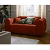 Image de Ray - canapé droit 2 places en tissu texturé - Rouge