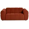 Image de Ray - canapé droit 2 places en tissu texturé - lisa design - rouge RAY