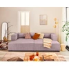 Image de Stella - Canapé Droit 3 Places Avec Double Méridienne - Assise Profonde - En Velours Côtelé - Rose