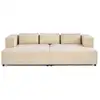 Image de Stella - canapé droit 3 places avec double méridienne - assise profonde - en velours côtelé - lisa design - beige STELLA