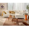 Image de Rune - canapé dangle droit 4 places en velours texturé - Beige