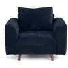 Image de Rune - fauteuil en velours texturé - lisa design - bleu RUNE