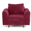 Image de Rune - fauteuil en velours texturé - lisa design - prune RUNE