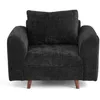 Image de Rune - fauteuil en velours texturé - Gris Anthracite