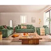 Image de Rune - fauteuil en velours texturé - Vert sauge