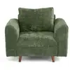 Image de Rune - fauteuil en velours texturé - lisa design - vert sauge RUNE