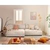 Image de Nelly - Canapé D'angle Gauche 4 Places Convertible Avec Coffre En Velours Texturé - Beige