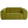 Image de Ray - canapé droit 2 places en tissu texturé - lisa design - vert RAY