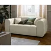 Image de Ray - canapé droit 2 places en tissu texturé - Beige