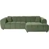 Image de Curtis - canapé d'angle droit 4 places en tissu texturé - lisa design - vert CURTIS