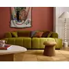 Image de Ray - Canapé Droit 4 Places Avec Double Méridienne - Assise Profonde - En Tissu Texturé - Vert