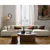 Image de Ray - Canapé Panoramique En U 7 Places En Tissu Texturé - Beige