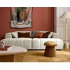 Image de Ray - Canapé Droit 4 Places Avec Double Méridienne - Assise Profonde - En Tissu Texturé - Beige