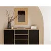Image de Tribeca - buffet bas - effet bois et métal noir - 3 tiroirs et 2 portes - 140 cm - Bois / Noir