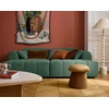 Image de Ray - Canapé Droit 4 Places Avec Double Méridienne - Assise Profonde - En Tissu Texturé - Vert Sauge
