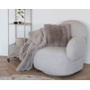 Image de Javier - Fauteuil Pivotant - En Tissu Bouclette - Gris Clair