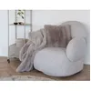 Image de Javier - fauteuil pivotant - en tissu bouclette - Gris clair